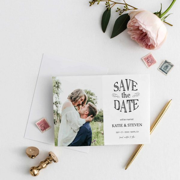 Modern Save The Date with Photo