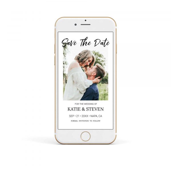 electronic photo save the date template