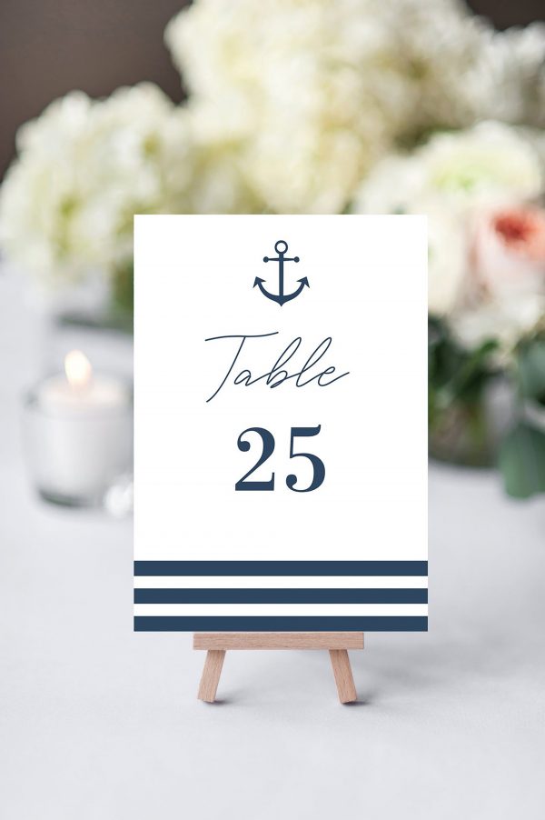 Nautical Anchor Wedding Invitation Table scaled