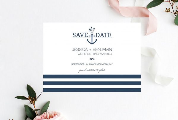 Nautical Anchor Wedding Save The Date scaled