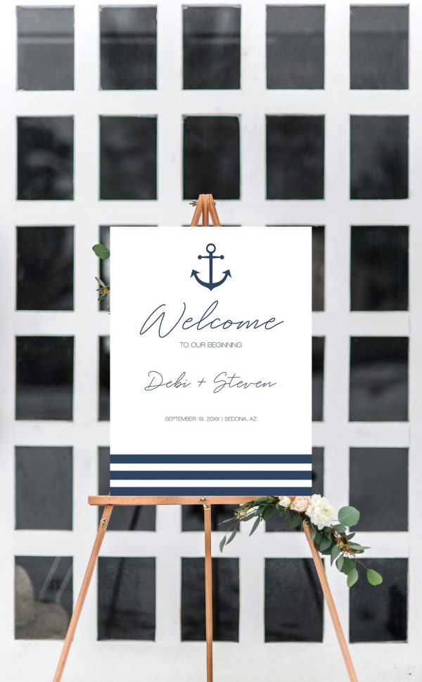 Nautical Anchor Wedding Sign