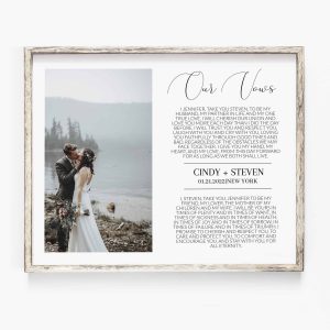 Photo Wedding Vows Printable Wall Art