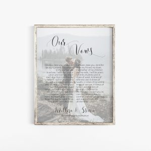 Anniversary Photo Wedding Vows Wall Art