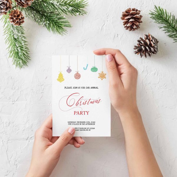 Christmas Ornaments Party Invitation