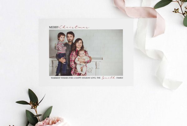 Family Holiday Photo Collage Christmas Card Template