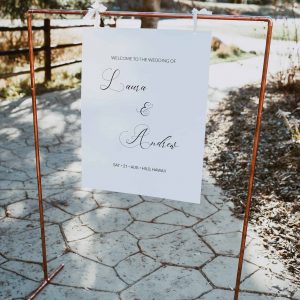 Minimal Wedding Welcome Sign