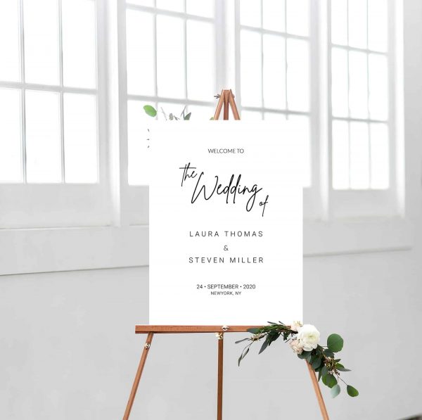 Printable The Wedding Of Welcome Sign Template