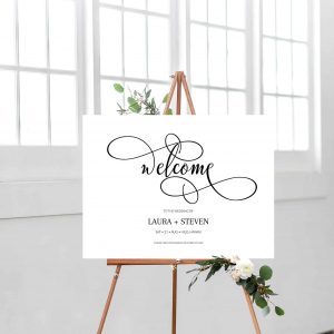 Calligraphy Welcome Sign Template