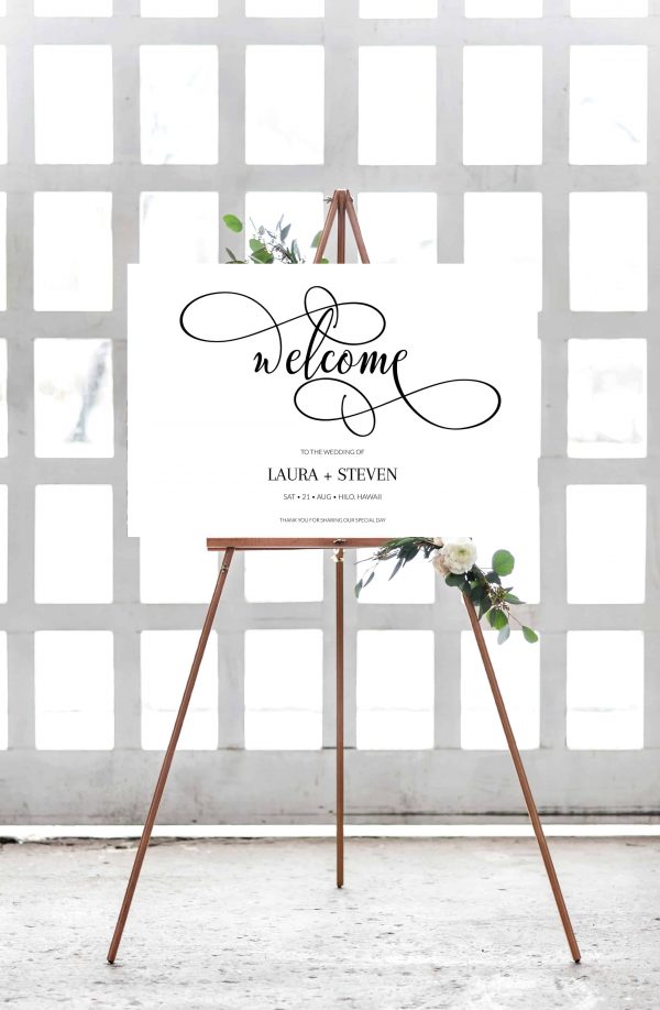 calligraphy welcome sign printable templates scaled