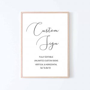 Minimal Custom Wedding Signs