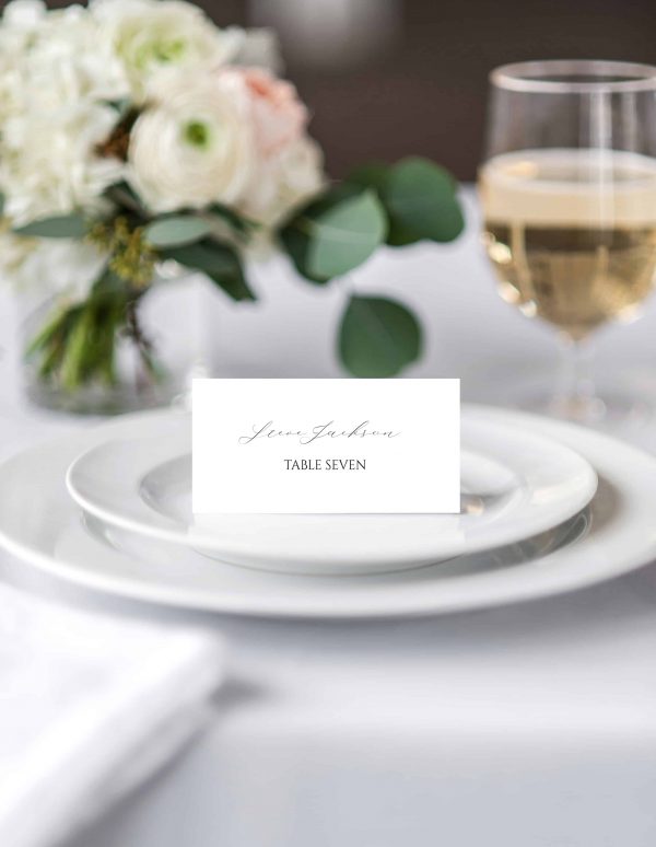 Minimal Wedding Place Card Template scaled