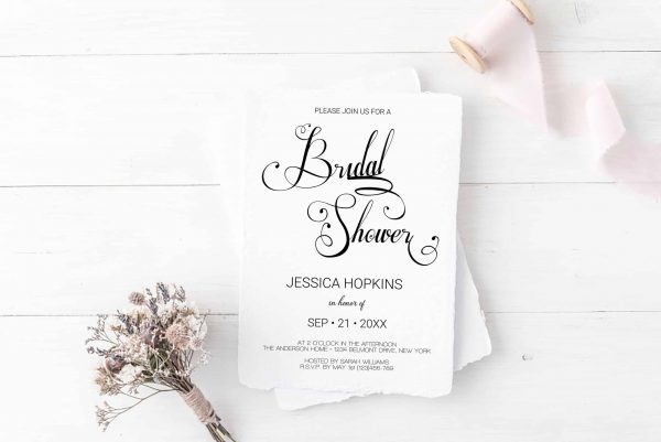 printable calligraphy script bridal shower invite scaled