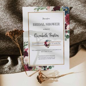 Burgundy-Navy-Floral-Bridal-Shower-Invitation