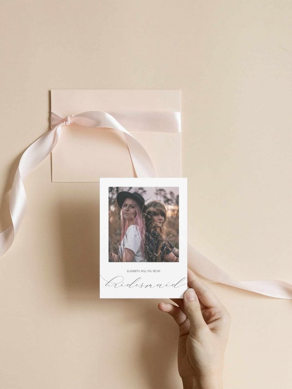 Minimal Will You Be My Photo Bridesmaid Card scaled