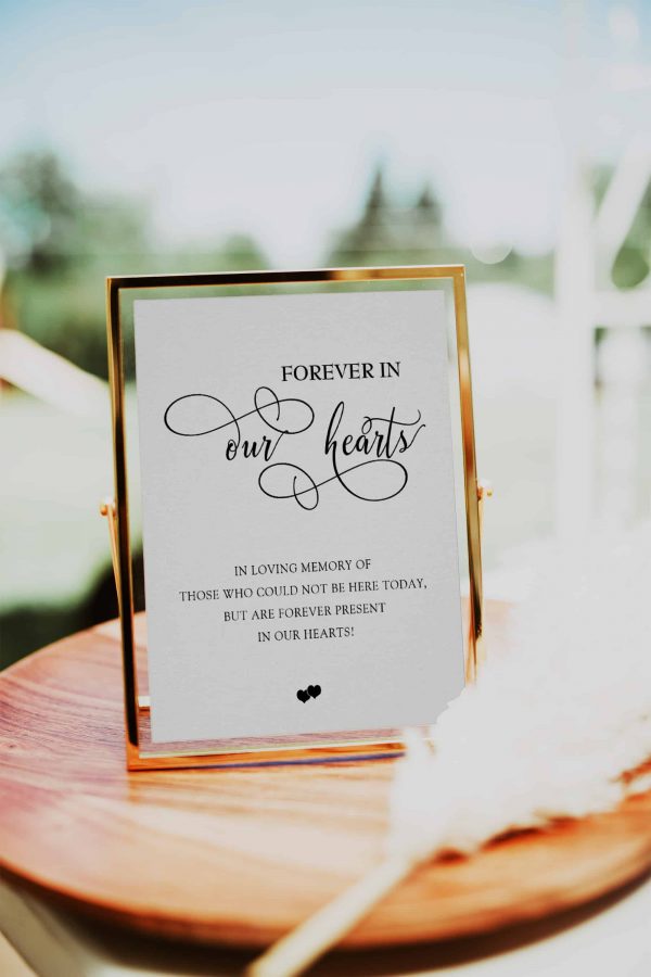 Forever in Our Hearts In Loving Memory Sign scaled