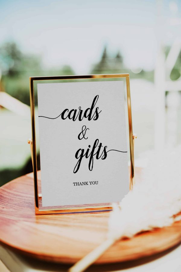 Minimal Calligraphy Script Cards and Gifts Sign scaled