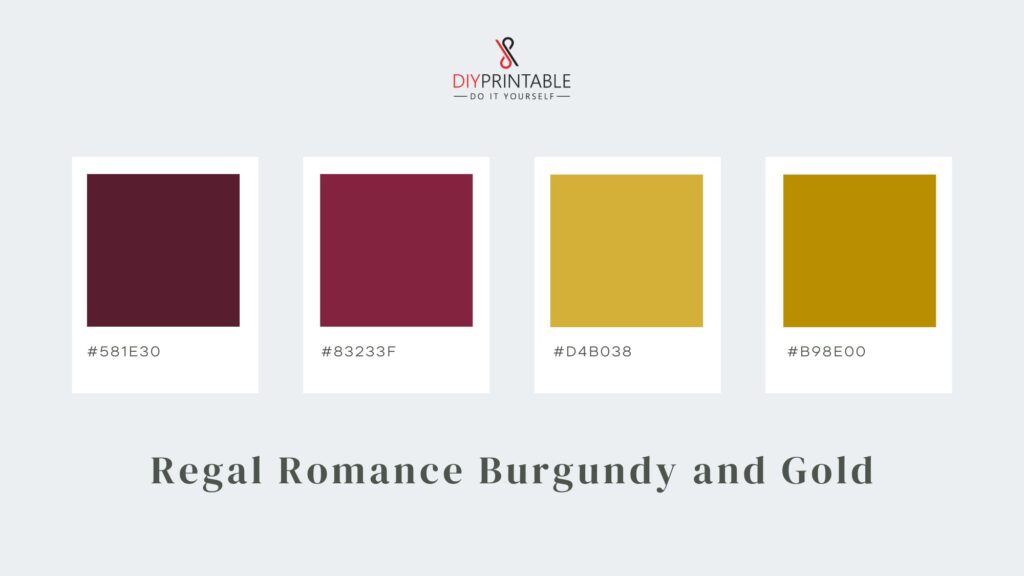 Regal Romance Burgundy and Gold