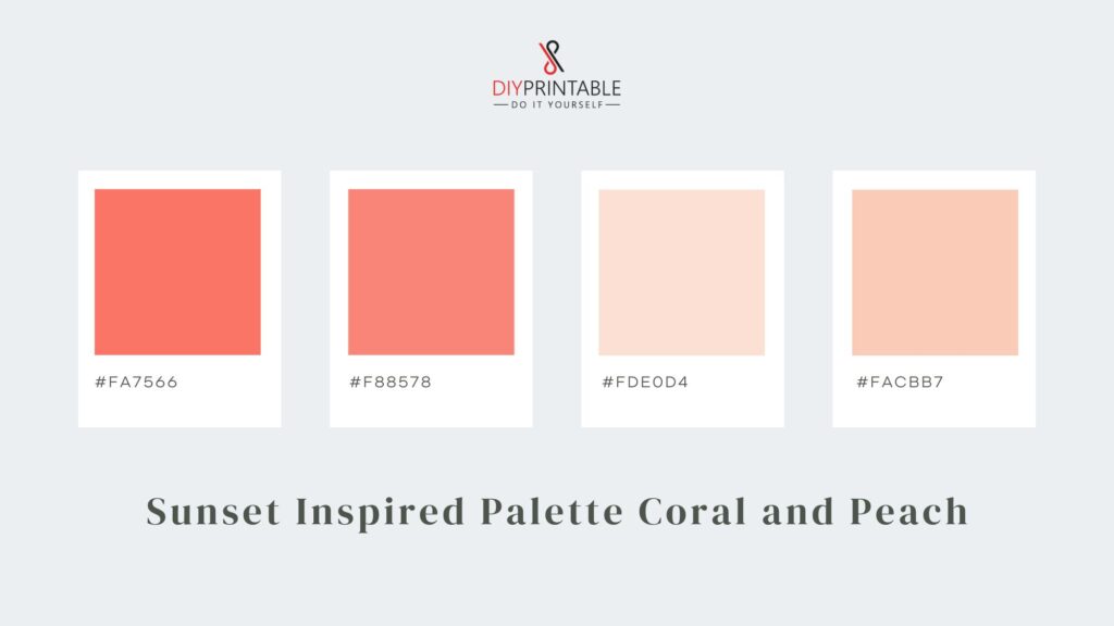 Sunset Inspired Palette Coral and Peach