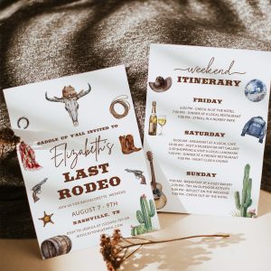 Last Rodeo Bachelorette Invitation Template