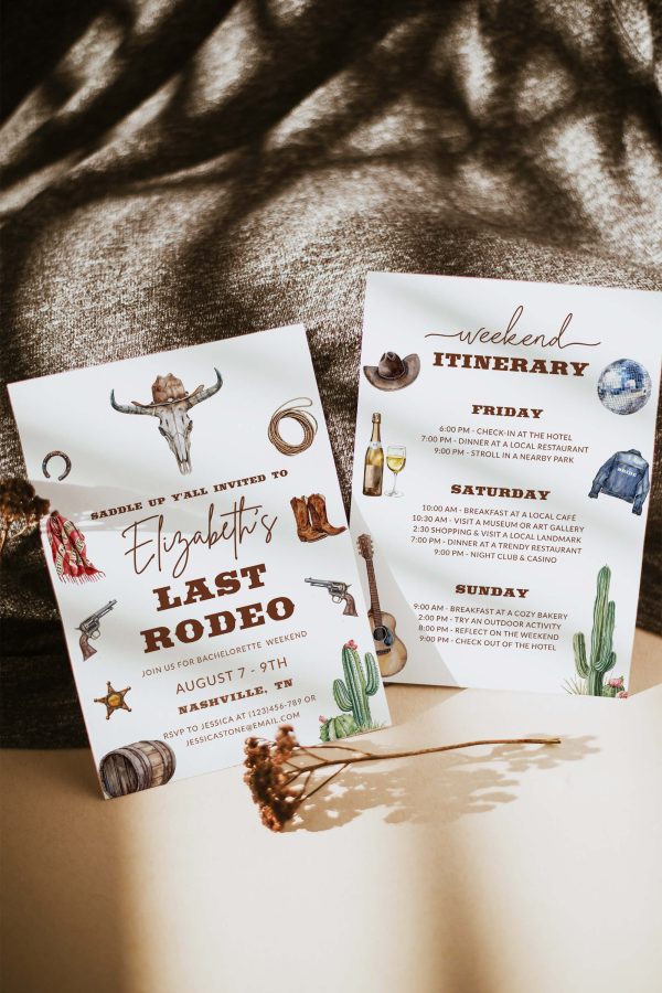 Last Rodeo Bachelorette Invitation Template