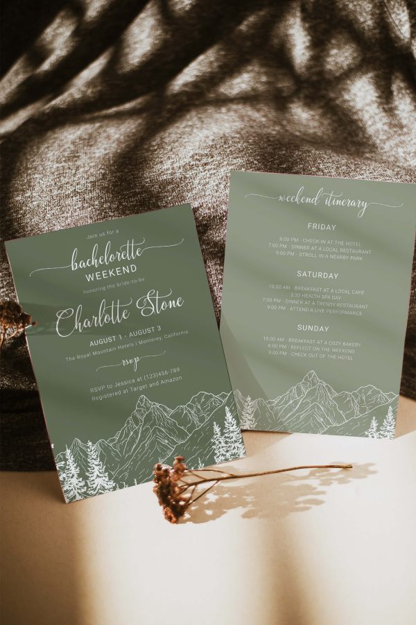 Mountain Bachelorette Invitation Template