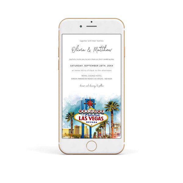 Paperless Electronic Las Vegas Wedding Invitation