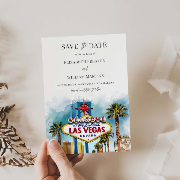 Printable Las Vegas Save The Date Template