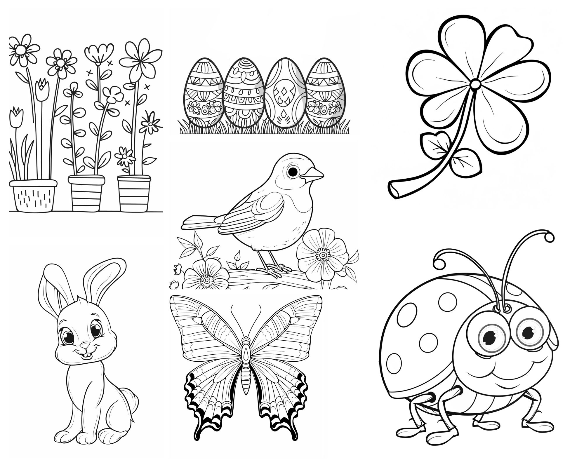 Free Adorable Spring Coloring Pages for Kids and Adults