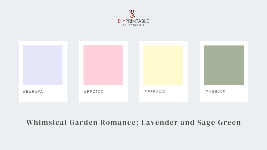 Whimsical Garden Romance Lavender and Sage Green