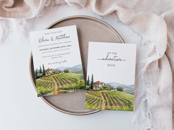 Tuscany Wedding Invitations Template scaled