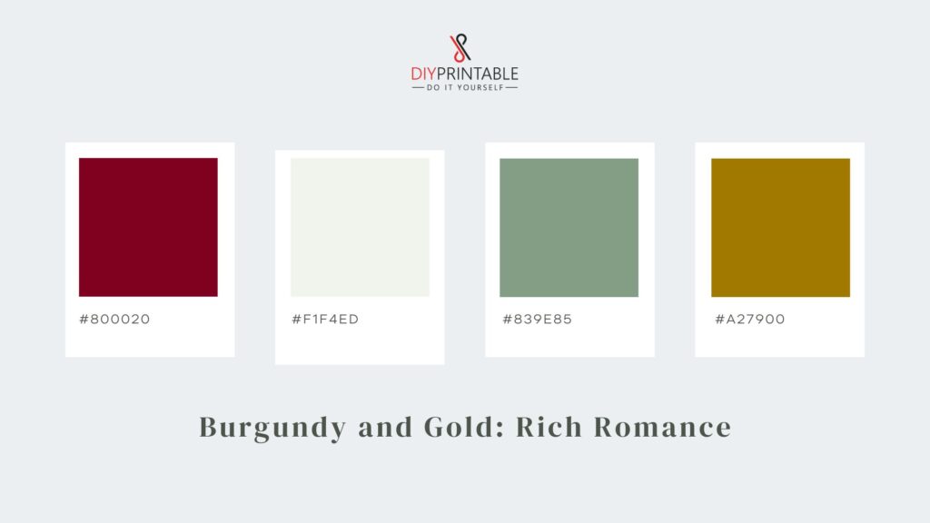 Burgundy and Gold Rich Romance Autumn Wedding Colors