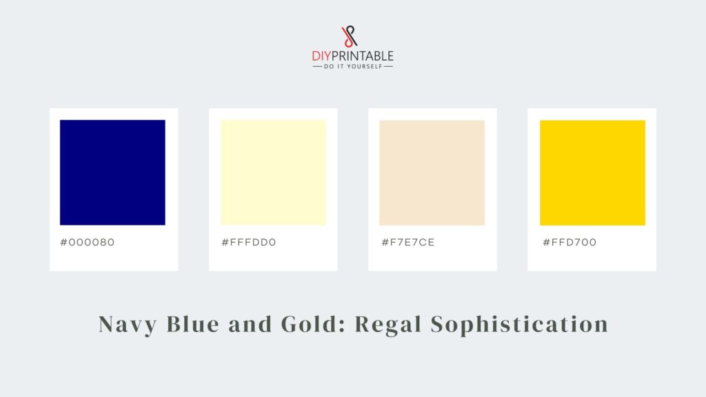 Navy Blue and Gold Regal Sophistication Color Palette