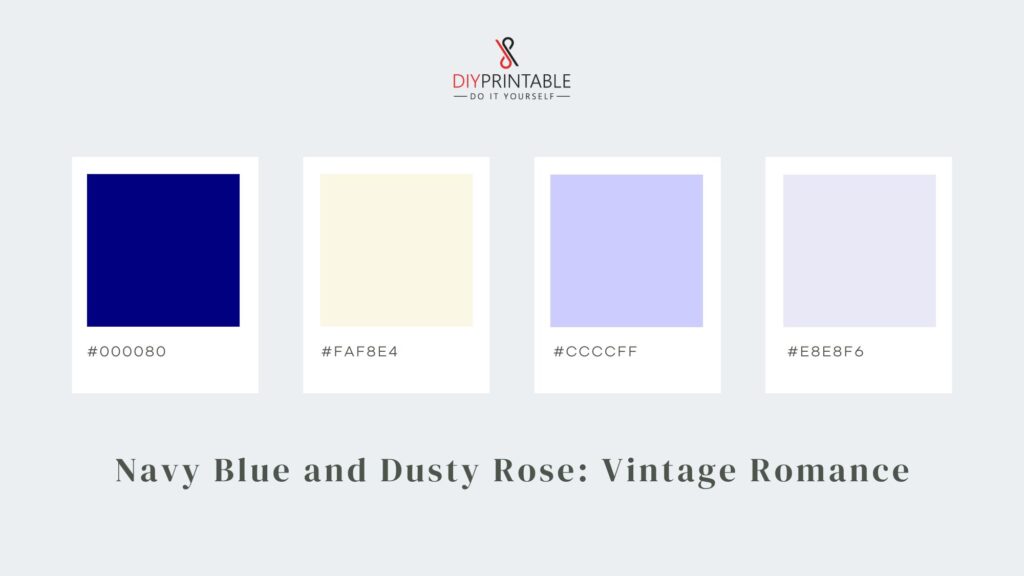 Navy Blue and Lavender Soft and Dreamy Color Palette