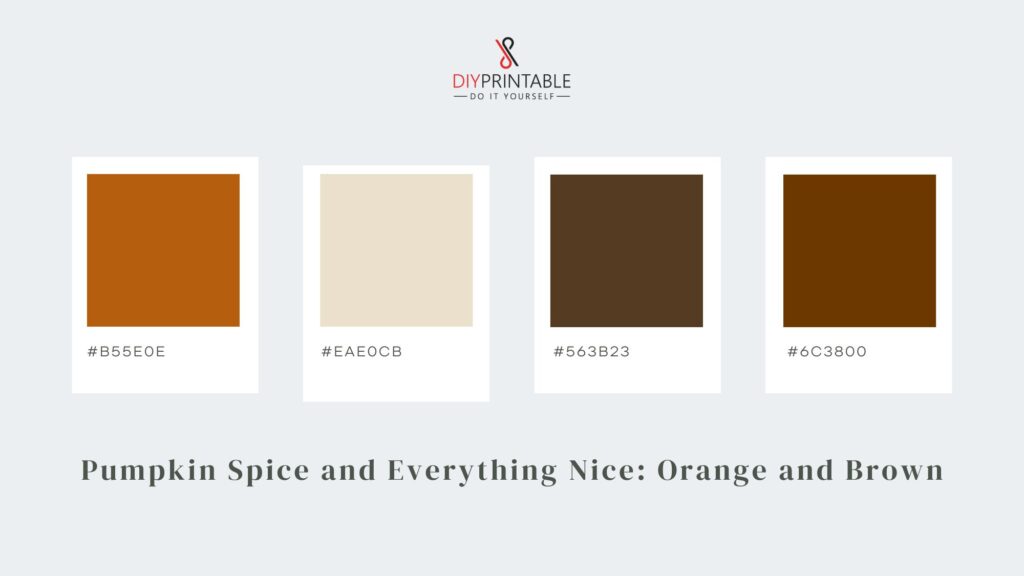 Pumpkin Spice and Everything Nice Orange and Brown Autumn Wedding Colors