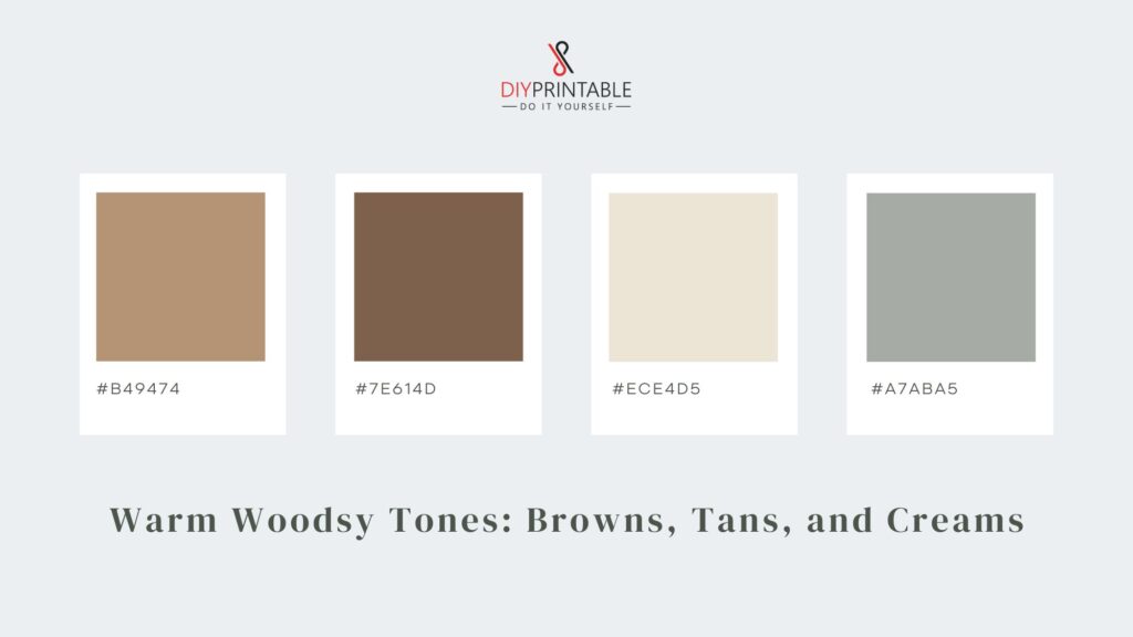 Warm Woodsy Tones Browns, Tans, and Creams