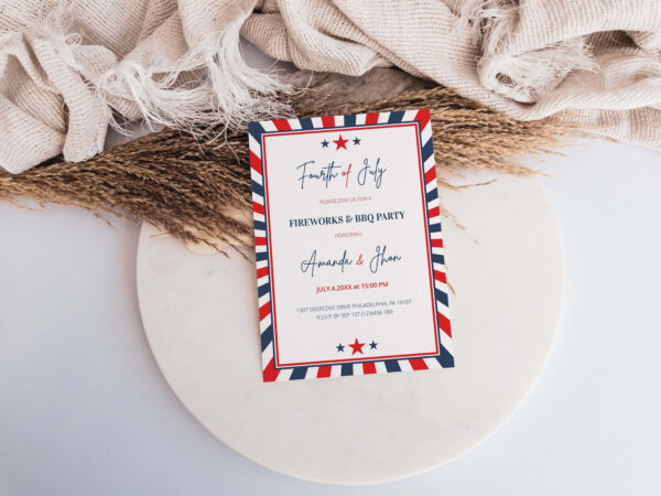 4th of July Barbeque Party Invitation Template scaled