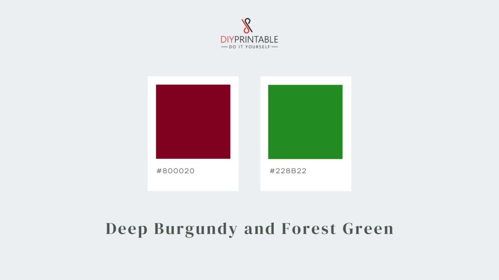 Deep Burgundy and Forest Green Color Palette