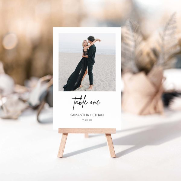 Editable Photo Table Numbers Template