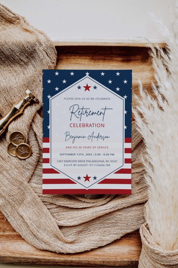 Military Retirement Party Invitation Template scaled