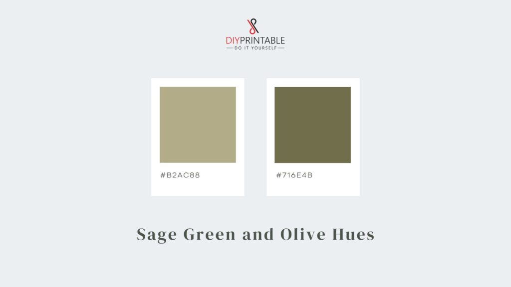 Sage Green and Olive Hues Color Palette