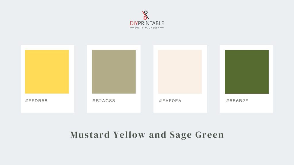 Mustard Yellow and Sage Green