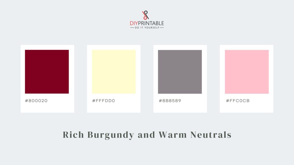 Rich Burgundy and Warm Neutrals